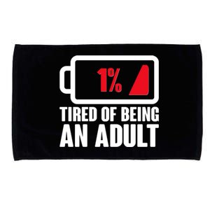 Funny Tired of Being An Adult Low Battery Microfiber Hand Towel