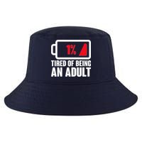 Funny Tired of Being An Adult Low Battery Cool Comfort Performance Bucket Hat