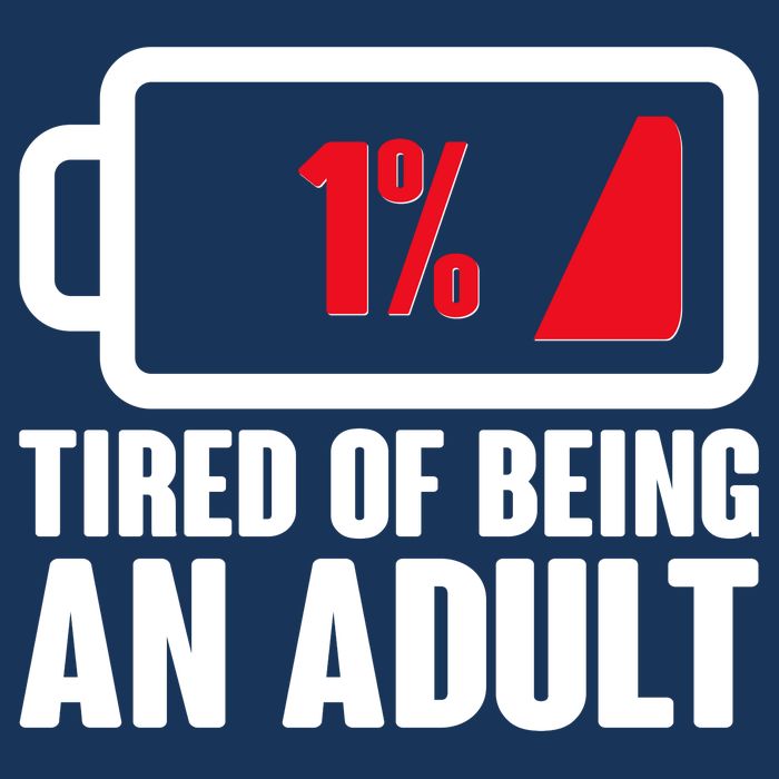 Funny Tired of Being An Adult Low Battery Apron