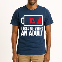 Funny Tired of Being An Adult Low Battery Tall T-Shirt