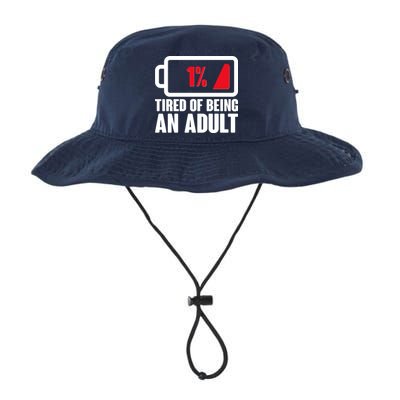 Funny Tired of Being An Adult Low Battery Bucket Hat