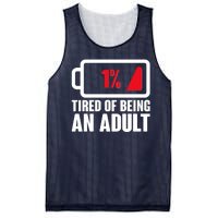 Funny Tired of Being An Adult Low Battery Mesh Reversible Basketball Jersey Tank