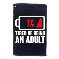 Funny Tired of Being An Adult Low Battery Golf Towel