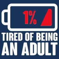 Funny Tired of Being An Adult Low Battery Golf Towel