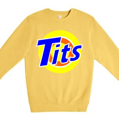 Funny Tits Logo Premium Crewneck Sweatshirt