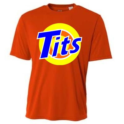 Funny Tits Logo Cooling Performance Crew T-Shirt