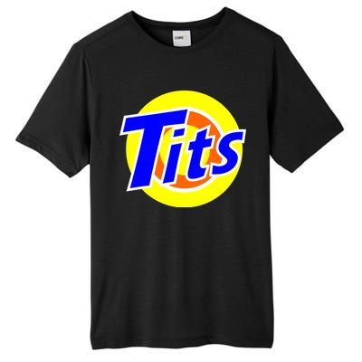 Funny Tits Logo Tall Fusion ChromaSoft Performance T-Shirt