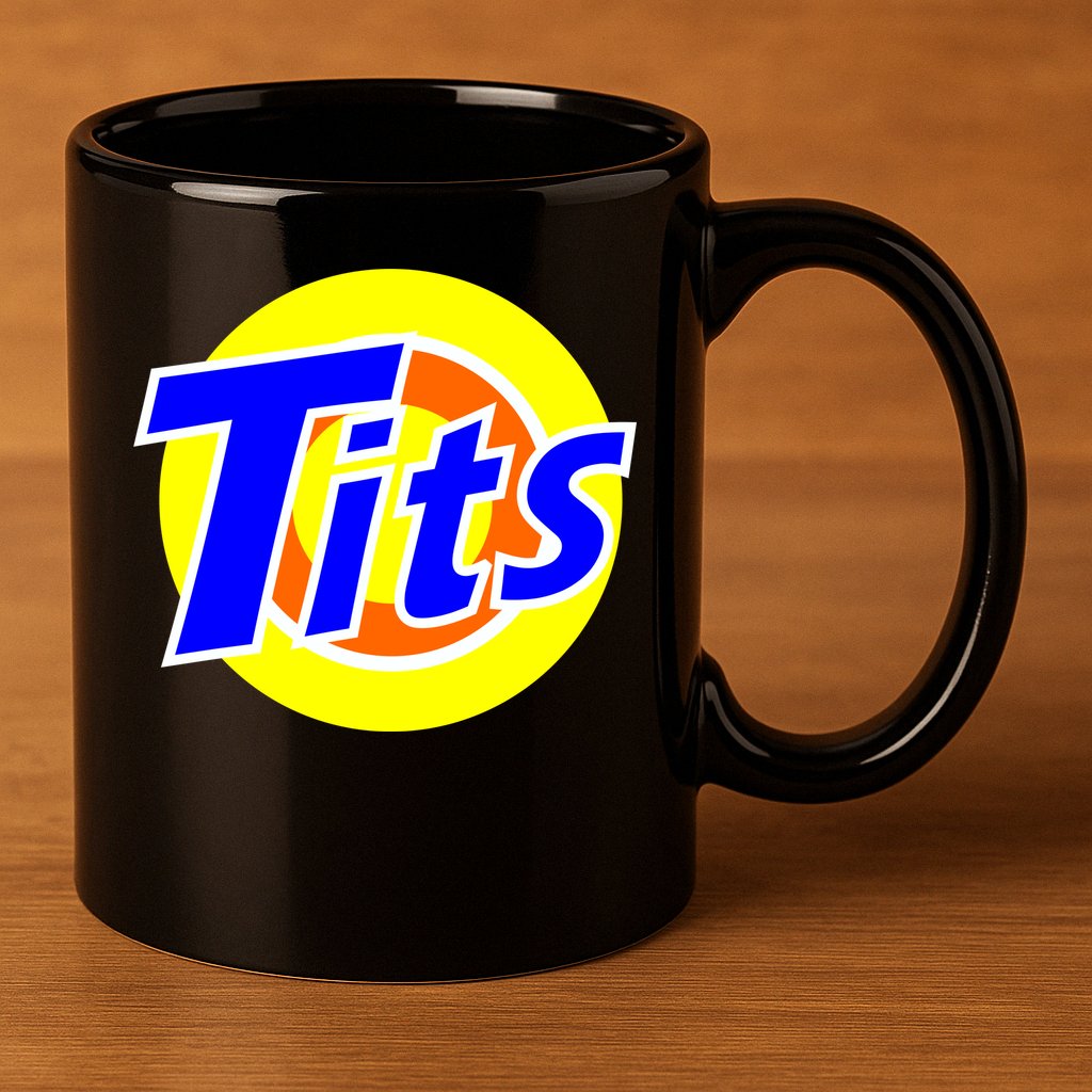 Funny Tits Logo 11oz C Handle Ceramic Mug