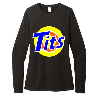 Funny Tits Logo Womens CVC Long Sleeve Shirt