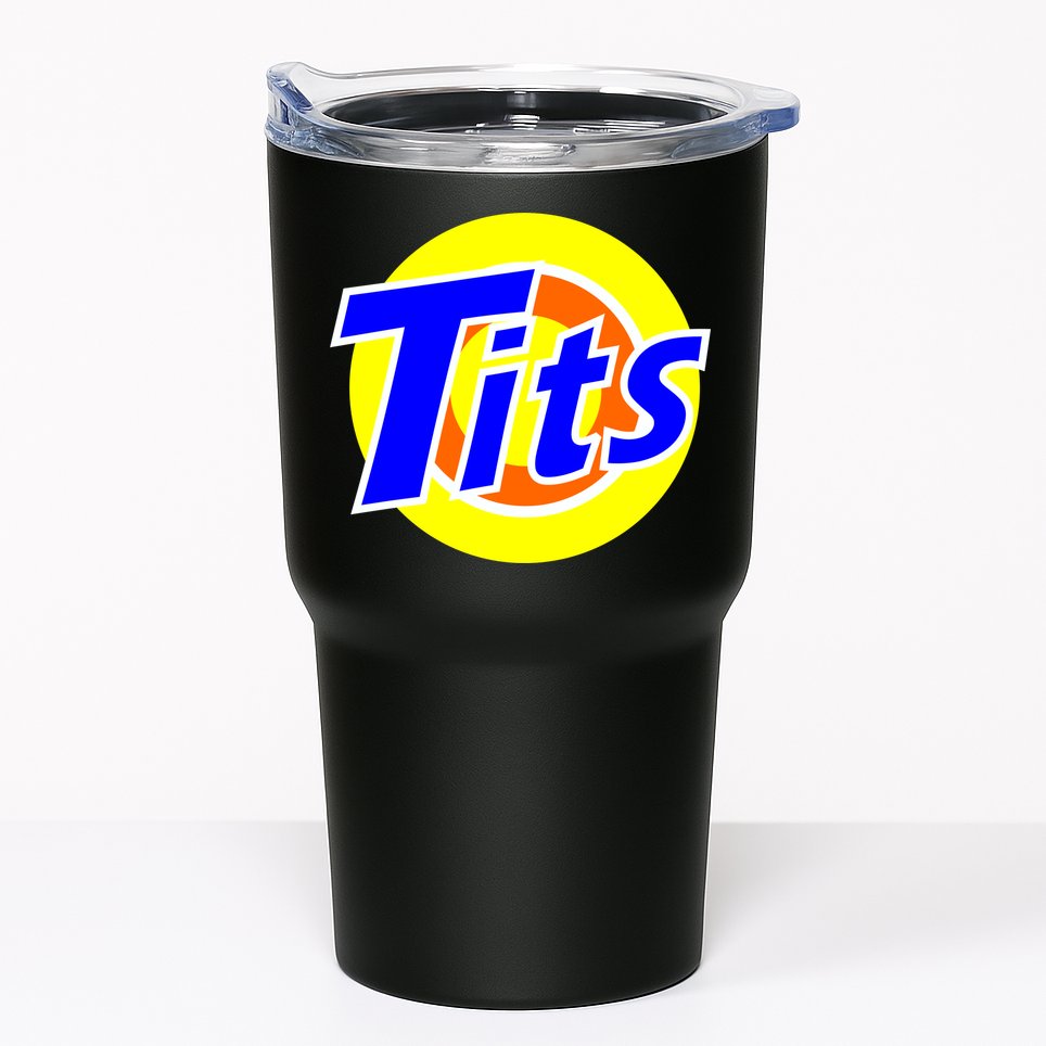 Funny Tits Logo Tumbler