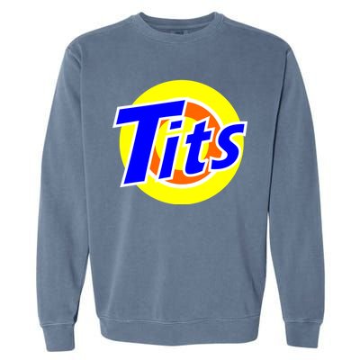 Funny Tits Logo Garment-Dyed Sweatshirt