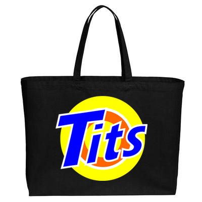 Funny Tits Logo Cotton Canvas Jumbo Tote