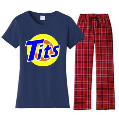 Funny Tits Logo Women's Flannel Pajama Set