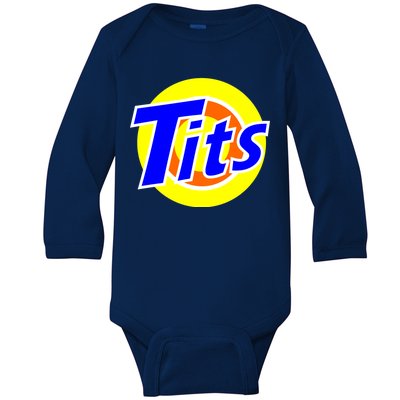 Funny Tits Logo Baby Long Sleeve Bodysuit