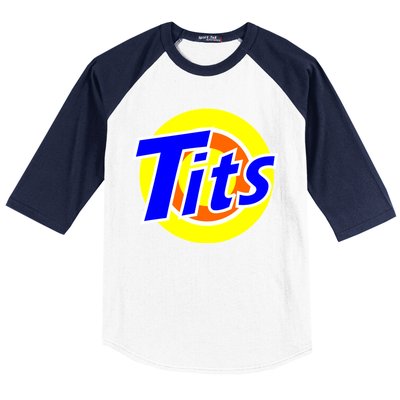 Funny Tits Logo Baseball Sleeve Shirt