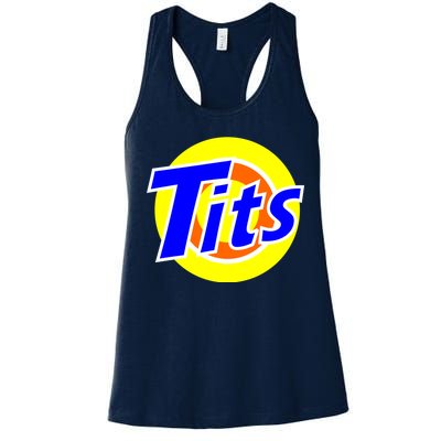 Funny Tits Logo Women's Racerback Tank