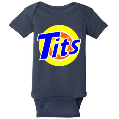 Funny Tits Logo Baby Bodysuit