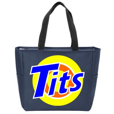 Funny Tits Logo Zip Tote Bag