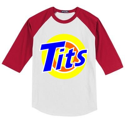 Funny Tits Logo Kids Colorblock Raglan Jersey