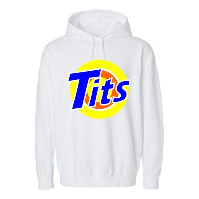 Funny Tits Logo Garment-Dyed Fleece Hoodie