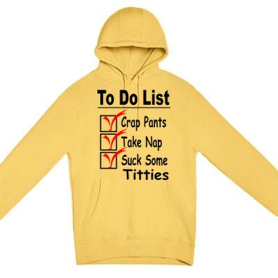 Funny To Do List Premium Pullover Hoodie