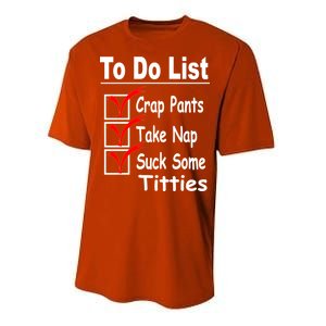 Funny To Do List Performance Sprint T-Shirt