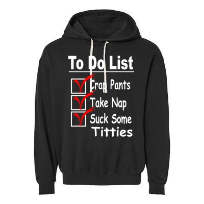 Funny To Do List Garment-Dyed Fleece Hoodie