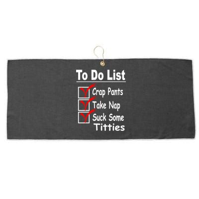 Funny To Do List Large Microfiber Waffle Golf Towel