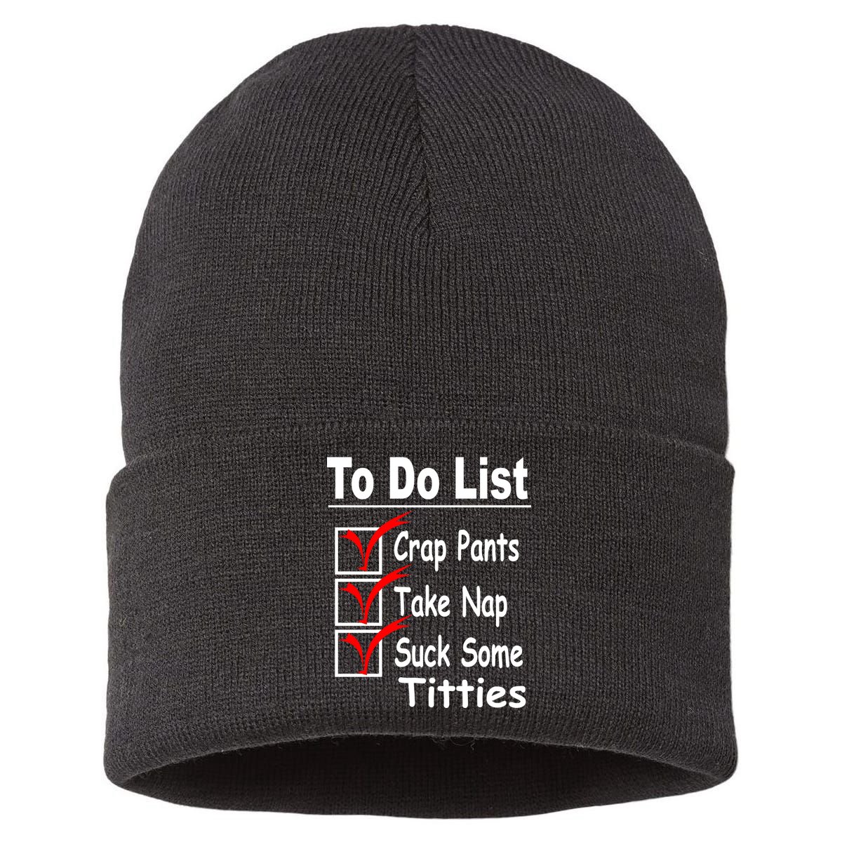Funny To Do List Sustainable Knit Beanie