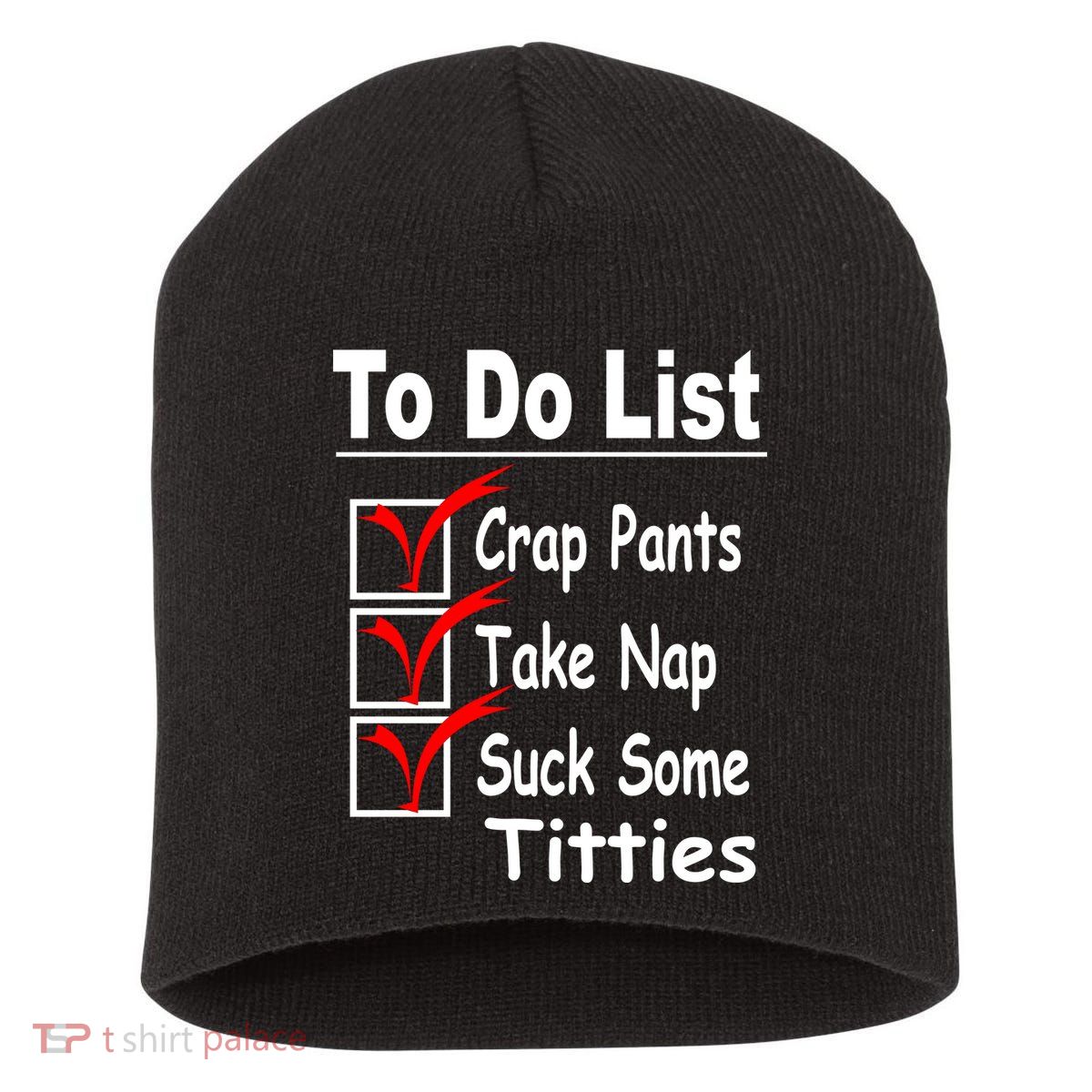 Funny To Do List Short Acrylic Beanie