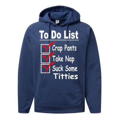 Funny To Do List Performance Fleece Hoodie