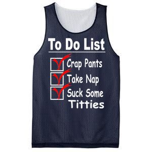 Funny To Do List Mesh Reversible Basketball Jersey Tank