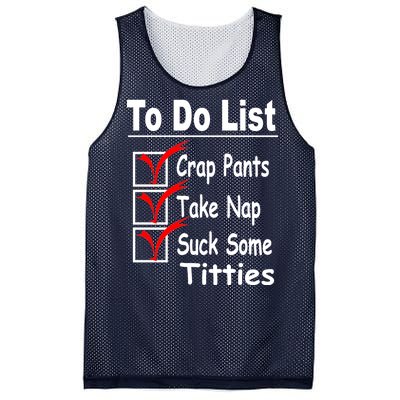 Funny To Do List Mesh Reversible Basketball Jersey Tank