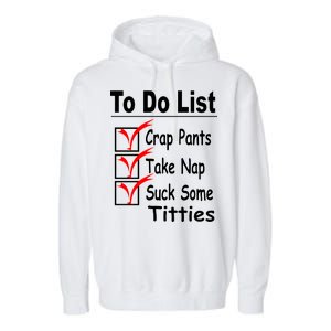 Funny To Do List Garment-Dyed Fleece Hoodie