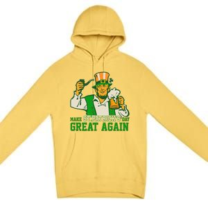 Funny Trump Make St Patrick's Day Great Again Premium Pullover Hoodie