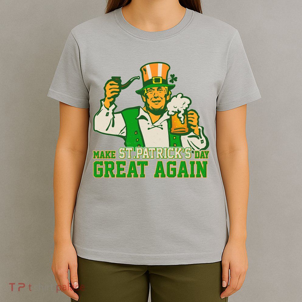 Funny Trump Make St Patrick's Day Great Again T-Shirt