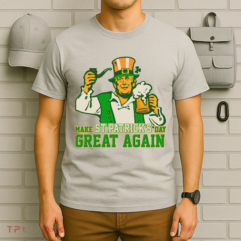 Funny Trump Make St Patrick's Day Great Again T-Shirt