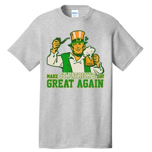 Funny Trump Make St Patrick's Day Great Again Tall T-Shirt