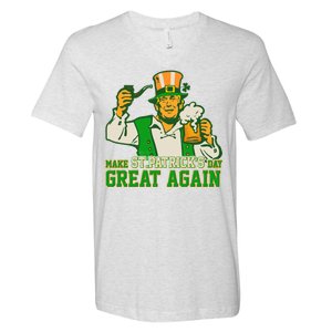 Funny Trump Make St Patrick's Day Great Again V-Neck T-Shirt