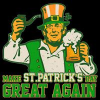 Funny Trump Make St Patrick's Day Great Again Stripe Pom Pom Beanie