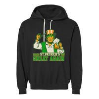 Funny Trump Make St Patrick's Day Great Again Garment-Dyed Fleece Hoodie