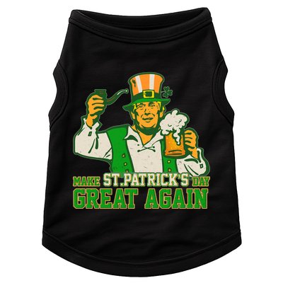 Funny Trump Make St Patrick's Day Great Again Doggie Tank