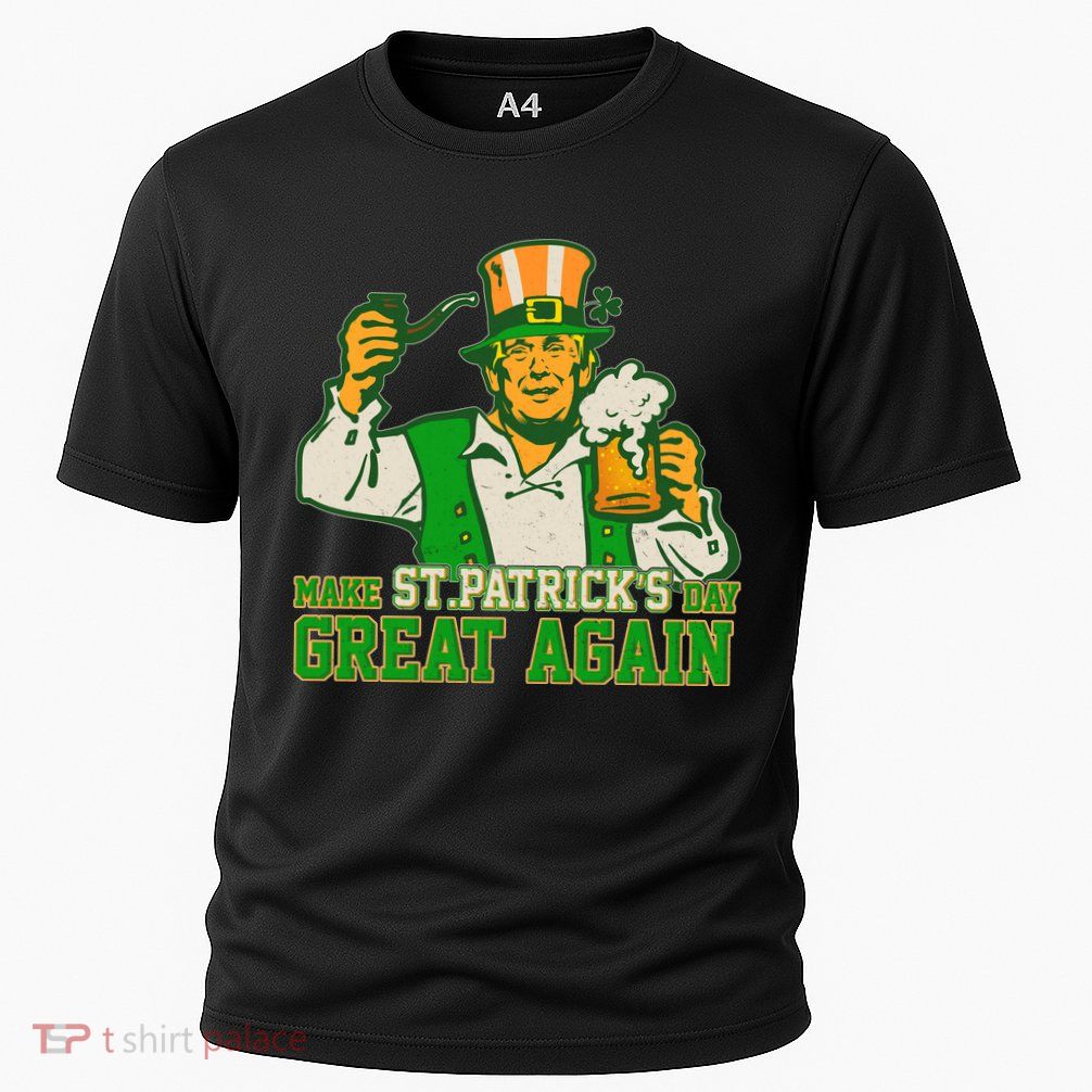 Funny Trump Make St Patrick's Day Great Again Cooling Performance Crew T-Shirt