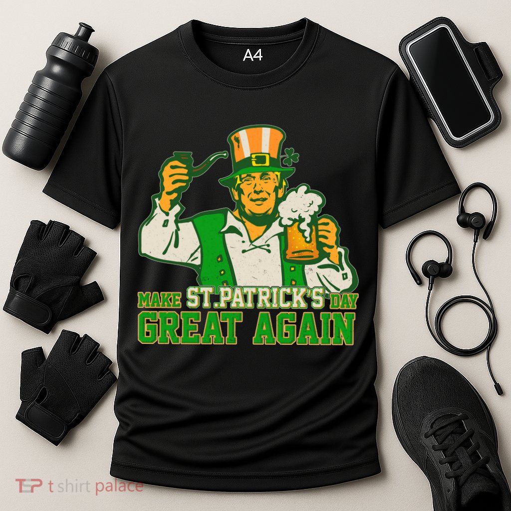 Funny Trump Make St Patrick's Day Great Again Cooling Performance Crew T-Shirt