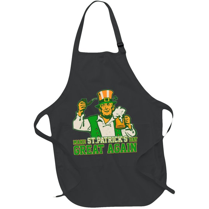 Funny Trump Make St Patrick's Day Great Again Apron