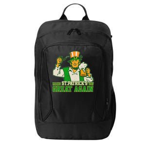 Funny Trump Make St Patrick's Day Great Again City Backpack