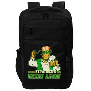 Funny Trump Make St Patrick's Day Great Again Impact Tech Backpack