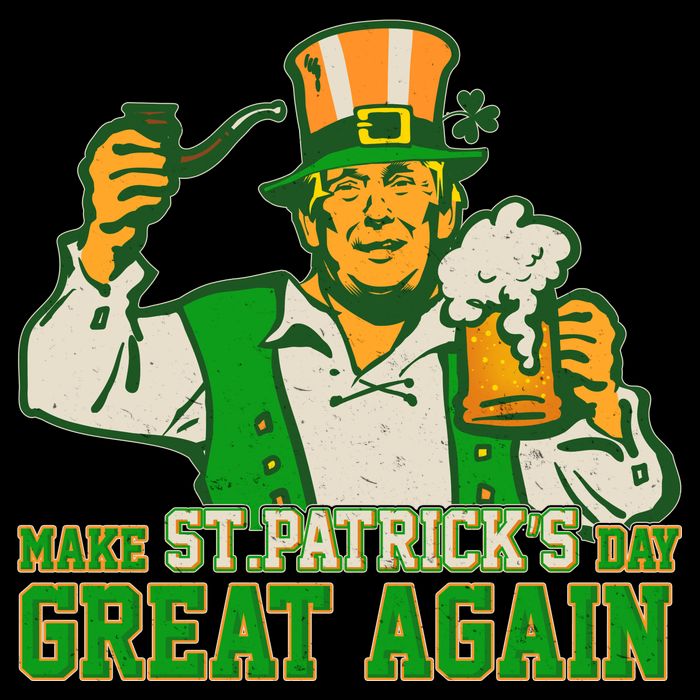 Funny Trump Make St Patrick's Day Great Again Backpack