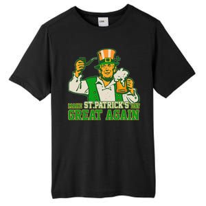 Funny Trump Make St Patrick's Day Great Again Tall Fusion ChromaSoft Performance T-Shirt