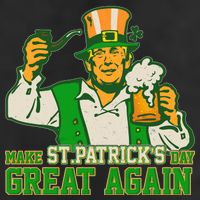 Funny Trump Make St Patrick's Day Great Again Beanie